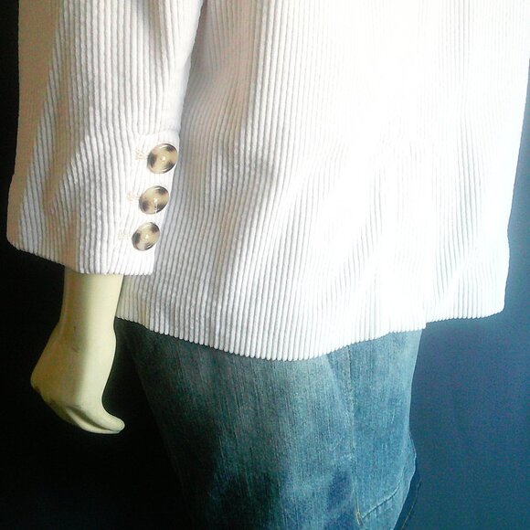 Cartonnier Anthropologie Ivory Corduroy Oversized Peacoat Sm - Picture 6 of 8